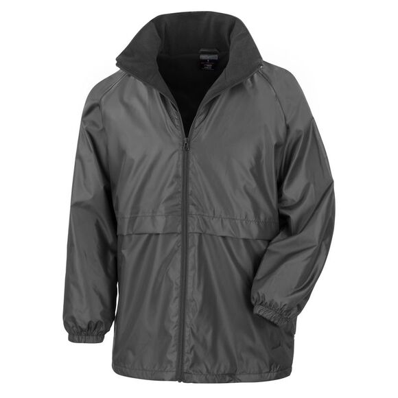 Result Mens Core Adult DWL Lightweight Casual Jacket (With Fold Away Hood) / Bla